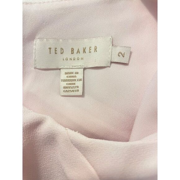 Ted Baker Honourr Sculpted Ruffle Sleeveless Top Pink size 2 Small 6 - Picture 8 of 8